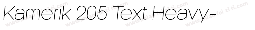 Kamerik 205 Text Heavy字体转换